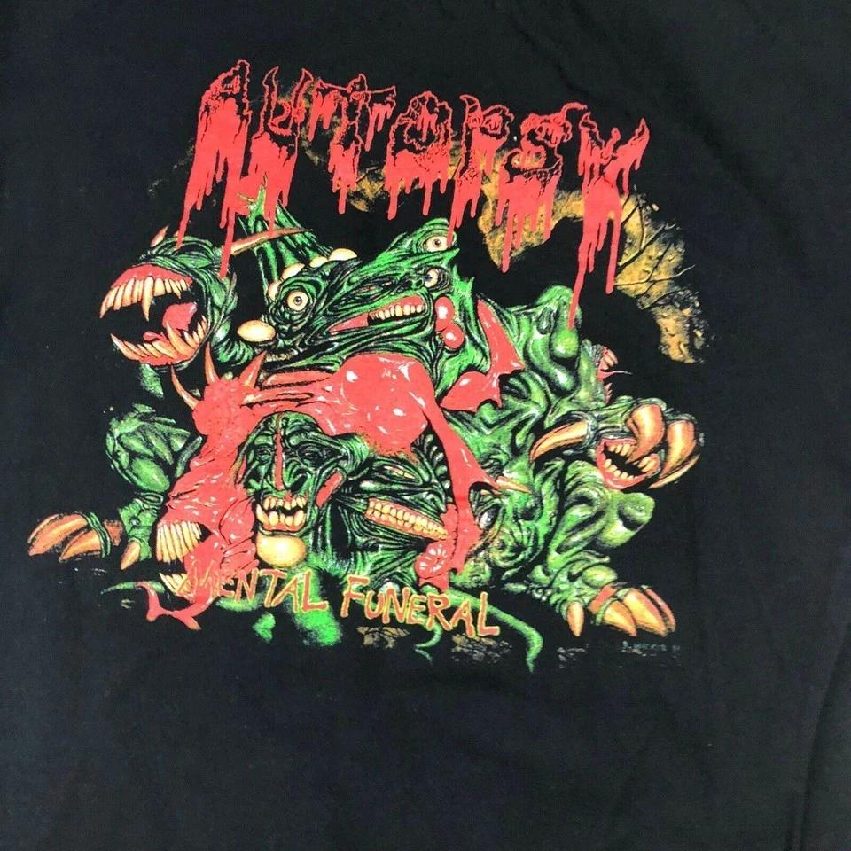 VINTAGE Autopsy Mental Funeral Album Black Short Sleeve T-shirt S-234XL E085 4XL