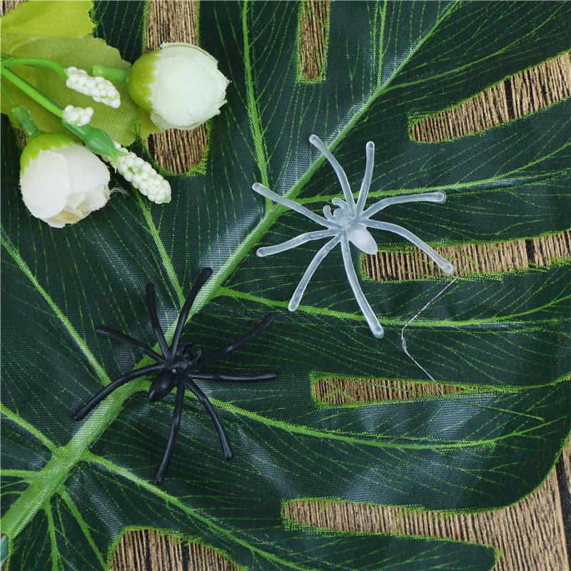 Lots 30Pcs Halloween Plastic Black Spider Joking Toys Decoration Realistic Prop