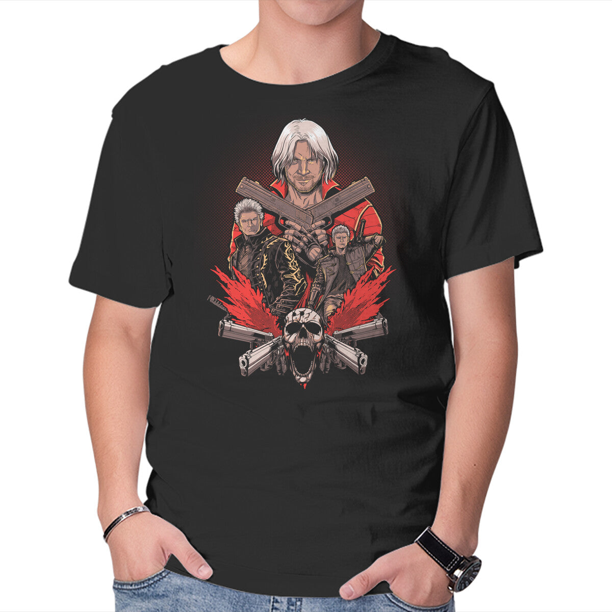 Unisex Crew Neck T-Shirt Don t Cry For Me Devil Graphic Short Sleeve Casual Tee XXXL