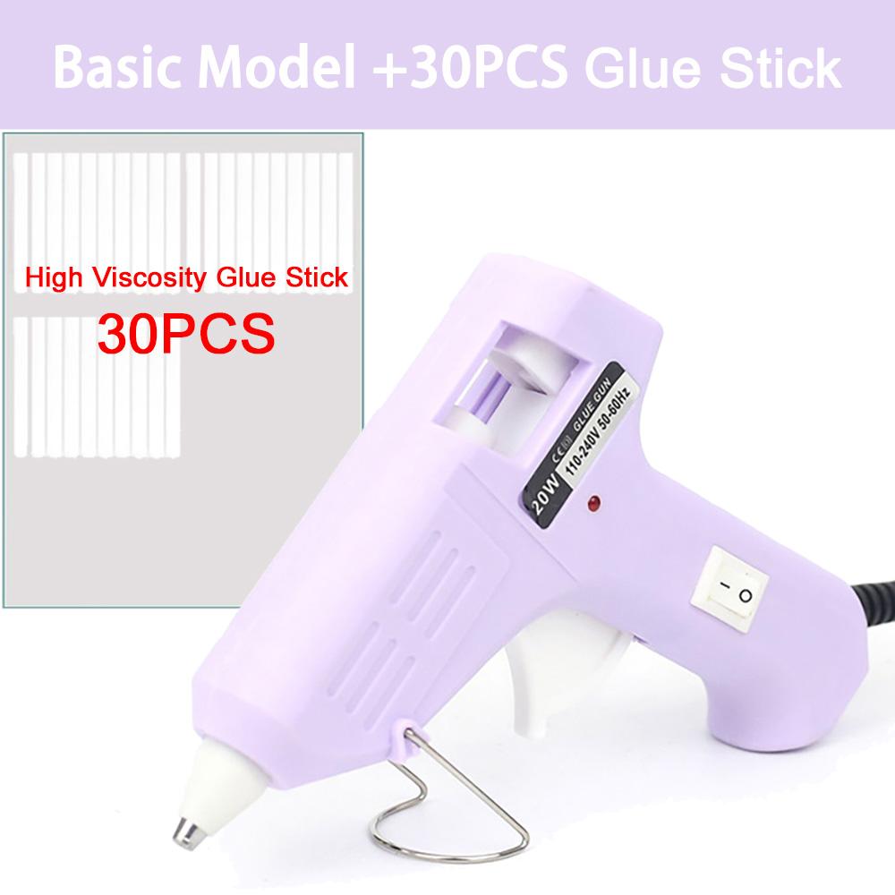 2024 New 20W Hot Melt Glue Gun Plug-In Anti-Scalding Children's Hot Silicone Gun 7Mm Glue Stick Adhesive Gluegun Small Glue Gun