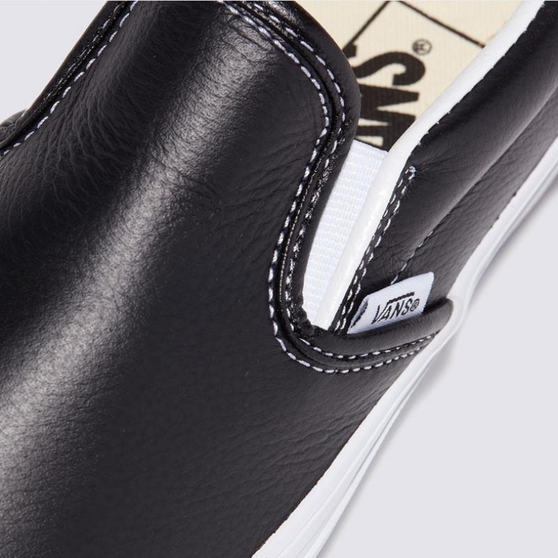 Vans Slip On Leather Black True White Vn000ct5bpb1