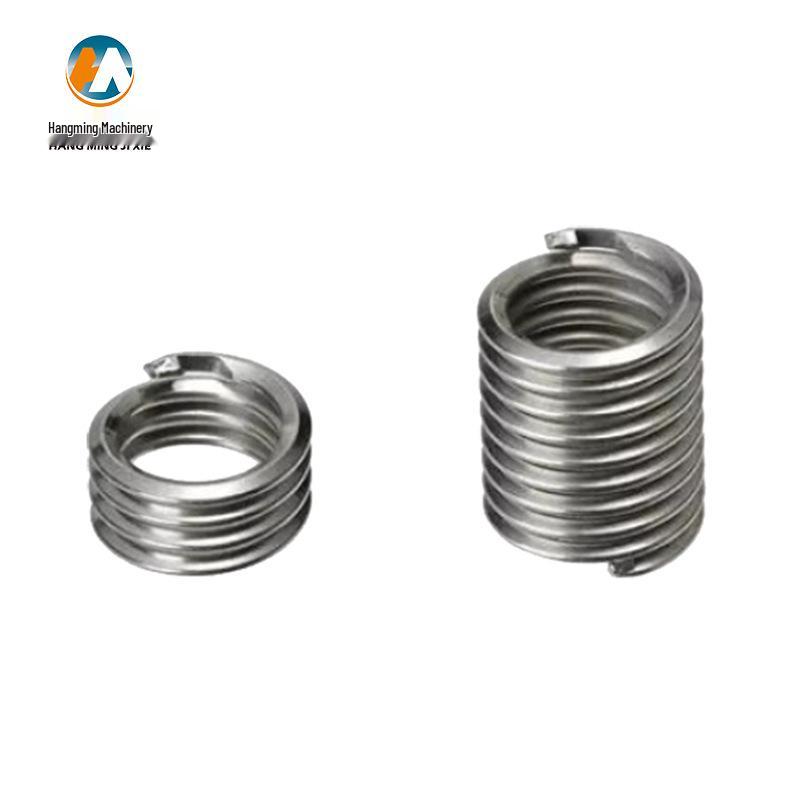 304 Stainless Steel Helical Threaded Insert Wire Protection Sleeve, Tail-less, M2.5 M6 M12