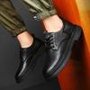 Fashion New Brands Men Casual Shoes Genuine Leather Men's Oxford Shoes Thick Soled Lace Up Wedding Footwear High-quality Business Shoes