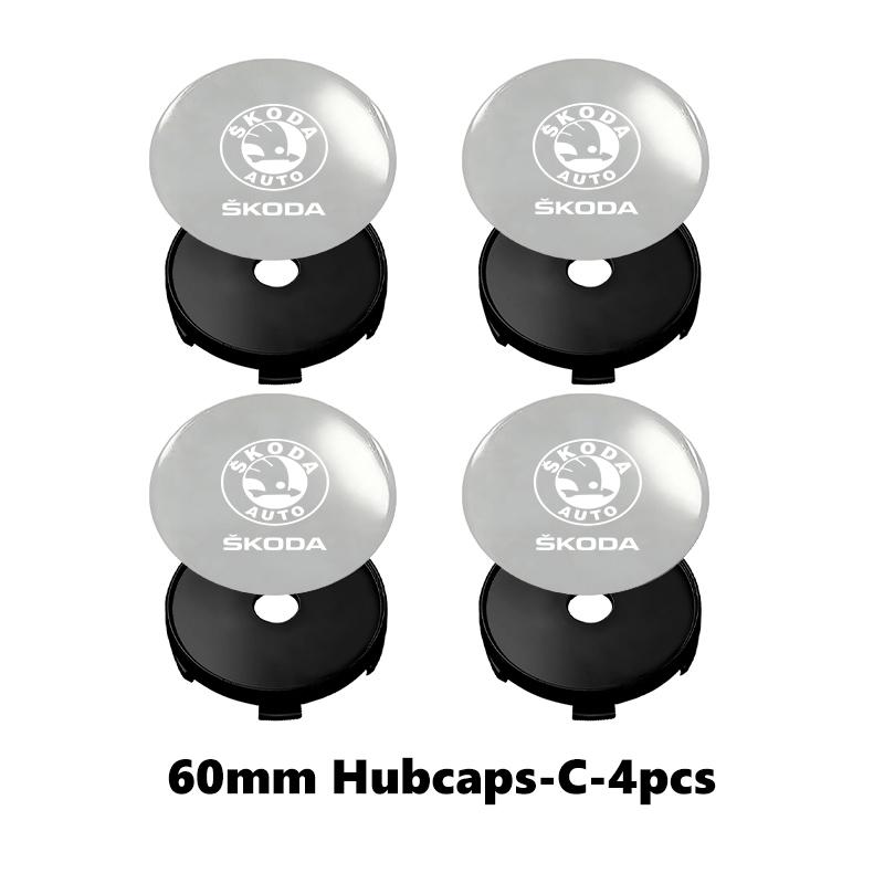 AAAAG1 Car Styling Wheel Center Hub Cap Badge Emblem Sticker Accessories For Skoda Fabia Kamiq Superb Scala Enyaq-iV MK3 VisionS Yeti