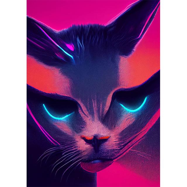 Abstraktes Neon Tier Pink Lila Drucke Poster Leinwand Malerei HD Modernes Wandkunst Bild für Spielzimmer Schlafzimmer Heimdekoration