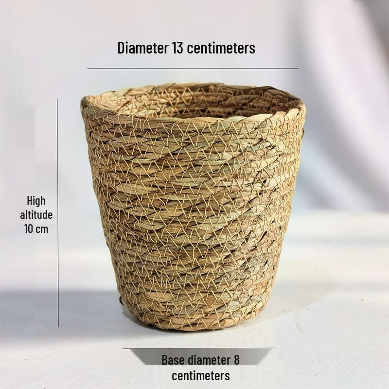 Popular Woven Straw Flower Pot Set: Little Bear Hug Design for Bonsai & Plant Décor