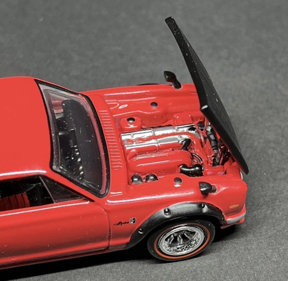 Hot Wheels Japan Convention 2023 1972 Skyline HT Car 2000GT-R (Hakusuka) Red, Right-facing,.