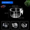 Plant Cup Pot Acrylic Aquatic Plant Cup Aquarium Decoration with Suction Holder Water Potted Planting Cup Aquarium Feeding Tool