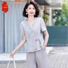 Women's New Chinese Style Short Sleeve T-Shirt & Pants Set