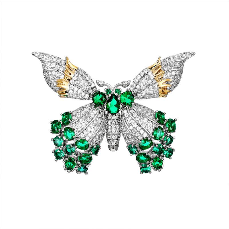 SUYU Fashionable And Flexible Butterfly Brooch With Micro Cubic Zirconium Oxide Brooch, Coat, Suit Accessory, Brooch
