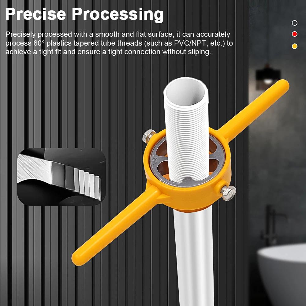 Multifunctional Plastics Water Pipes Threading Die Imperial Manual Tap Screw Dies Set PVC NPT 60° Conical Tube Thread Die Kit