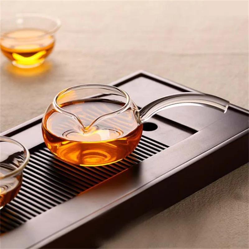 250ml Long Handle High Borosilicate Glass Fair Cup Teaware Heat-resistant Transparent Tea Dispenser Tea Ceremony Accessories