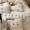 Spring/Summer Skin-Friendly Breathable Yarn-Dyed Cotton-Linen Embroidered Bedding Set
