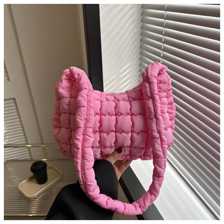 Elegant Solid Color Pleated Women's Handbag For Casual Outfits Available In Multiple Colors