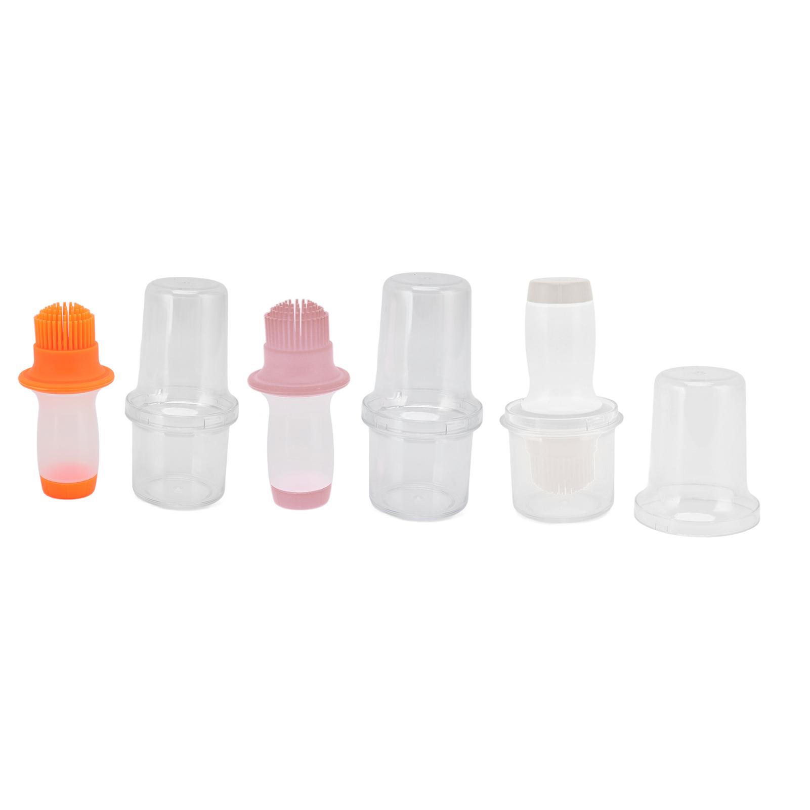 

Oil Dispenser Bottle 60ml Food Grade Silicone Squeeze Type Brush Evenly Heat Insulation Cooking Oil Gray White