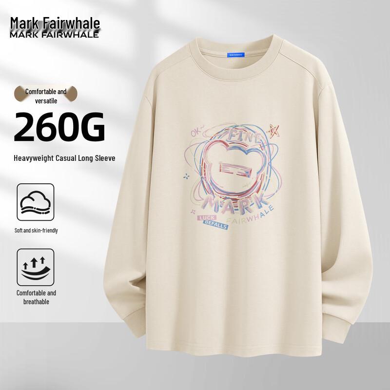 Mark Fairwhale Men s Loose Fit Printed Long Sleeve T-Shirt M