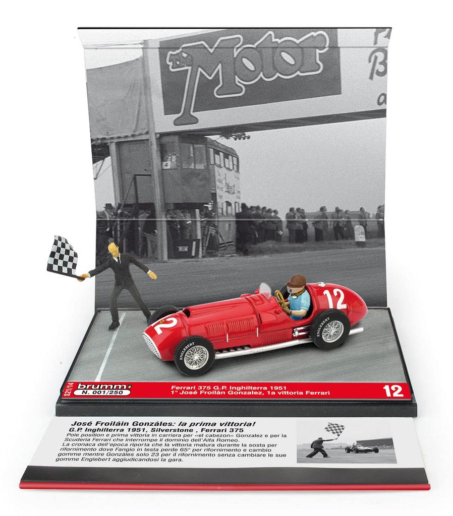 BRUMM Ferrari 375 F1 First Victory 1951 Silverstone figure included BRUMM FERRARI 375 GONZALEZ 1/43 [item]