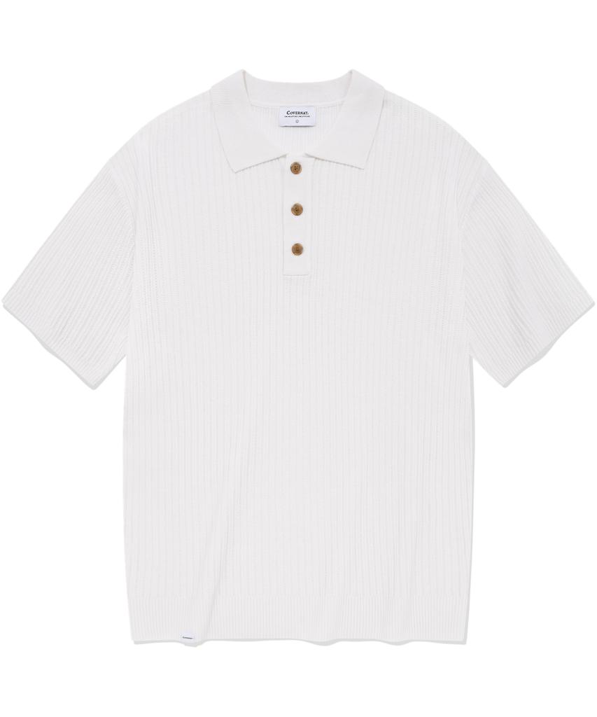 COVERNAT Crochet Collar Half Knit Ivory