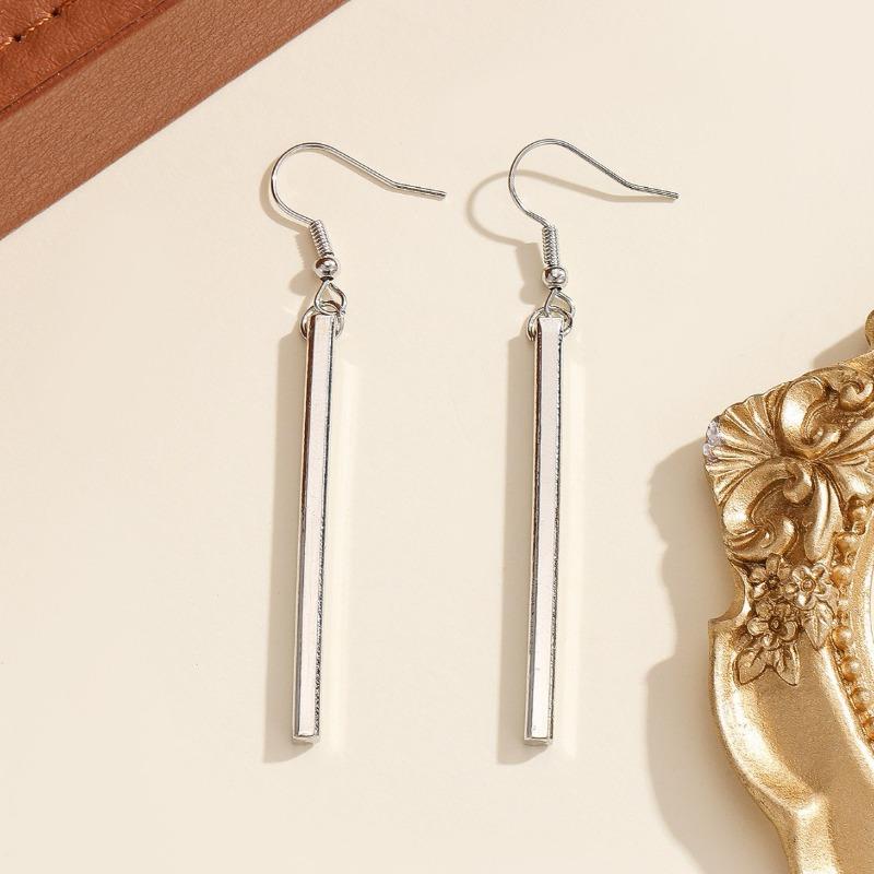 Fashion Simple Western Style Geometric Long Dangle Drop Earrings