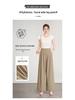 Ice Silk High-Waist Wide-Leg Pants for Women - Summer Elegant Loose Fit, Flaw-Covering Straight Leg Design