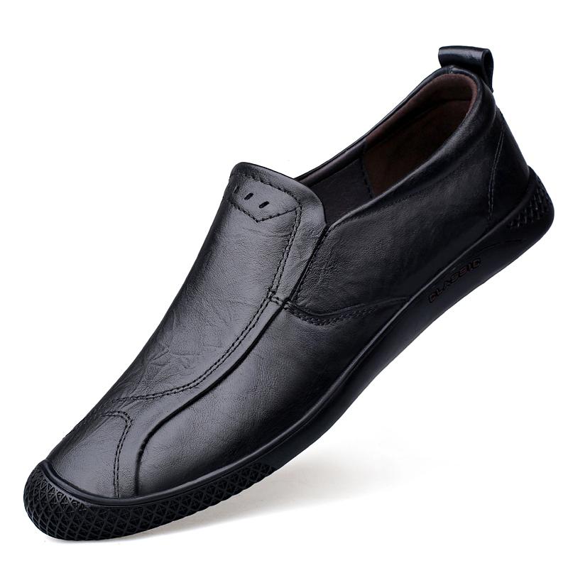 FashionMen's Brand casual shoes slip on fashion Leather Loafers business Men dress shoes Gentleman's party shoes for men moccasins