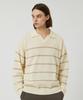 W STANDARD Pinstripe Collared Pullover [3 Colors]