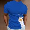 Funny Graphic T-shirts For Men Cool Oversized Interest Goose Printed Men's Shot Sleeve T-shirt Casual Pullover Men's Summer Tops