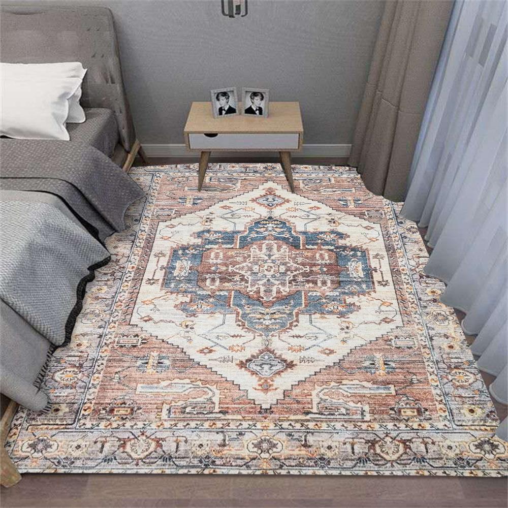 Leichter Böhmischer Makramee Teppich Natur Jute Mischung Rutschfest Großer Bereichsteppich für Wohnzimmer Schlafzimmer Heimdeko