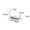 Forme de Croc de Vampire Anneau de Lèvre Faux Punk Sans Perçage Faux Piercing Labret Stud de Lèvre Acier Inoxydable Rond Clip pour Lèvres Faux