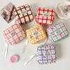 Sweet Plaid Cosmetic Bag Makeup Bag Travel Clutch Bag Menstrual Bag Sundry Storage Bag