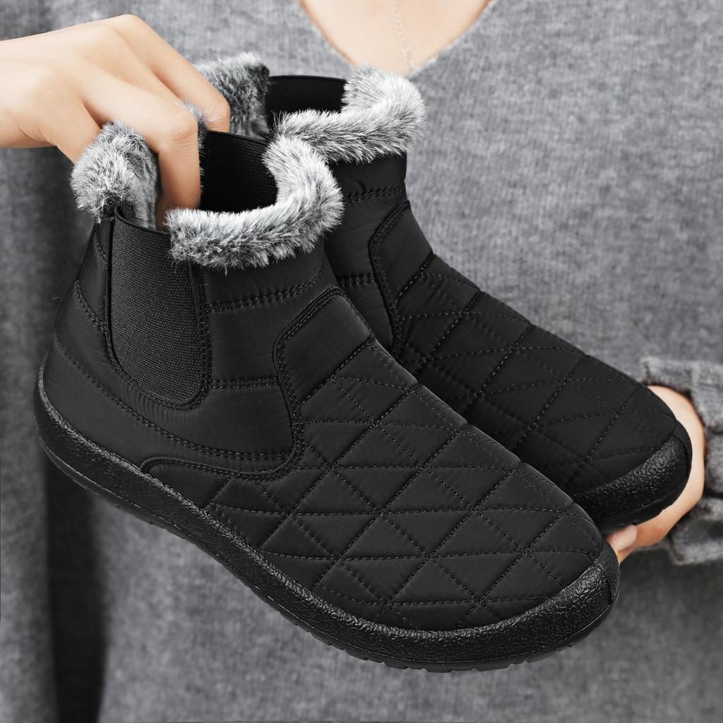 Winter High Top Women Cotton Shoes Keep Warm Plush Soft Sole Comfortable Light Plus Size Cold-Proof Fur Snow Boots for Ladies