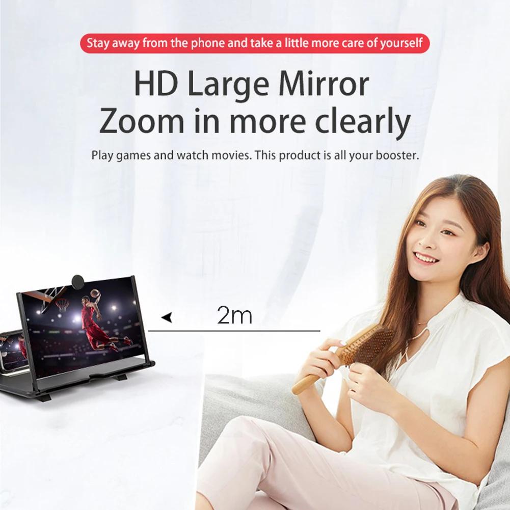 13Inch 3D Mobile Phone Screen Magnifying Amplifier Smartphone Stand Folding Amplifier Portable Mobile Cinema Display