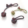Pippi Amoy Cotton Rope Dog Toy, Hand-pulled Pet Cotton Rope Long Tail Ball Pet Dog Toy