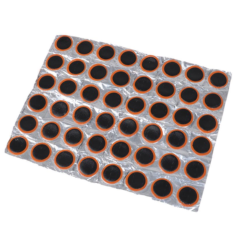 48Pcs 25Mm Round Rubber Bicycle Tire Patch Cycle Repair Tools Tube Puncture