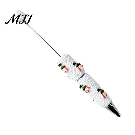 Unique DIY Crafting Supplies Halloween Rhinestone Beadable Pen, Sparkly Cat Pumpkin Ghost Plastic Beaded Cartoon Writing Pens Glitter Black