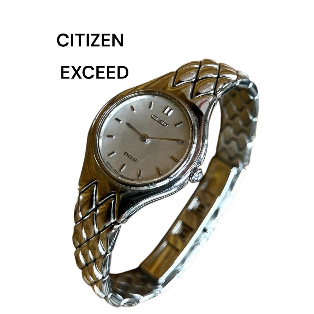 CITIZEN EXCEED Citizen Exceed Ladies Watch Silver Quartz Good Condition Movable Item