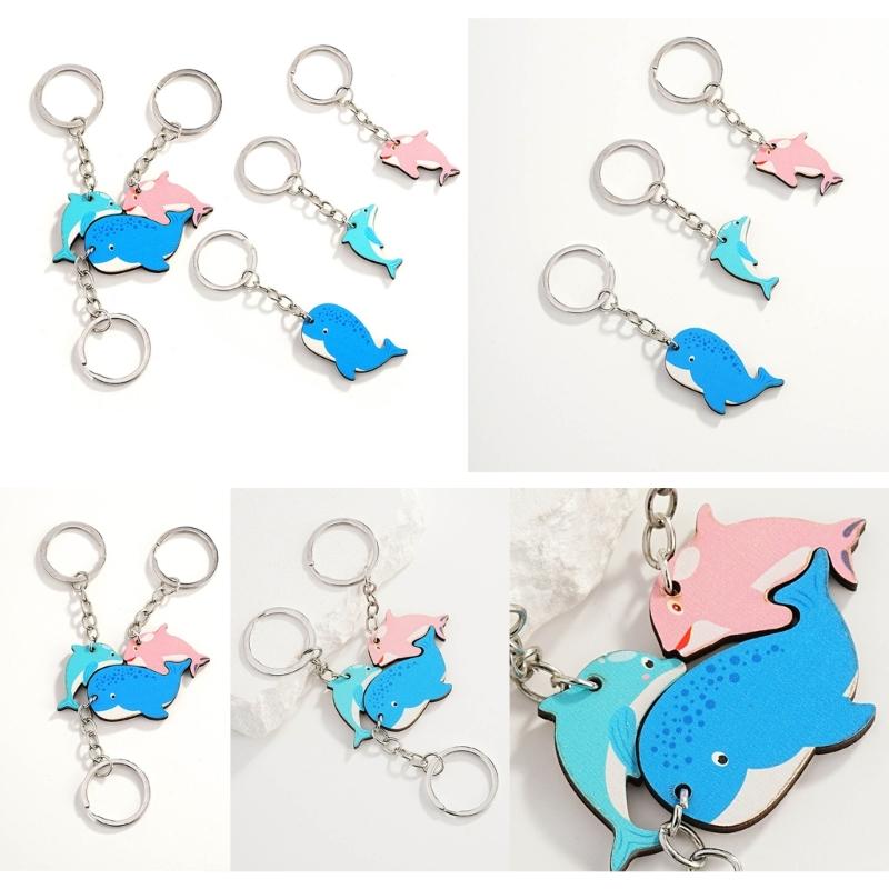 Animal Shape Stylish Keyrings Set Great for Anniversaries Valentines Birthdays