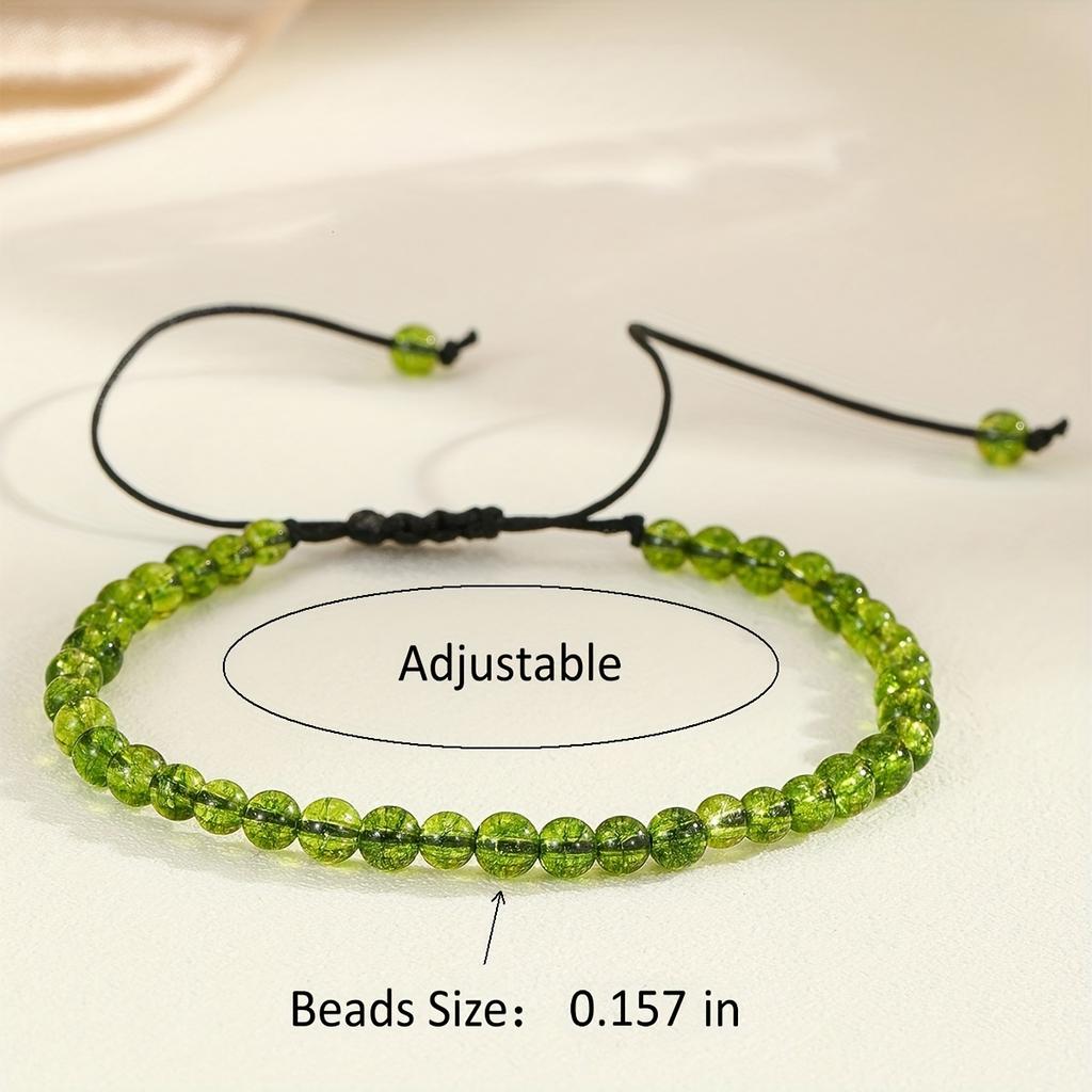 4mm Mini Energy Gemstone Bracelets Natural Stone Beaded Strand Light blue turquoise Bracelet