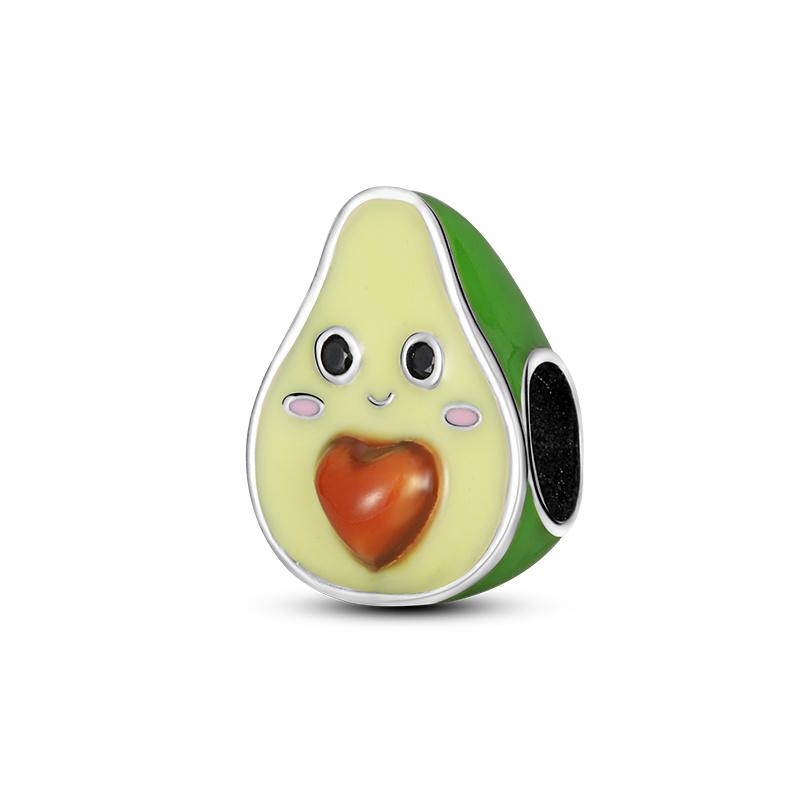 Strawberry Charm Avocado Beads For Original Brand 3Mm Copper Bracelet Women Diy Making Jewelry Gift