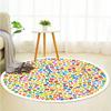 S Letter Round Rug Nonslip Area Rug Office Chair Mat Carpet For Living Room Bedroom Home Decor