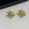 Irregular Flower Earrings Drip Oil Ear Accessories Fashion Flower Stud Earrings  Jewelry