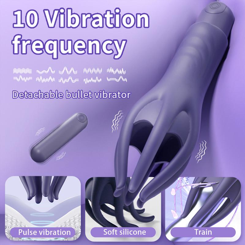Powerful Vibrating Glans Trainer for Men Masturbator Penis G Spot Soft Fingertip Prolong Endurance Massage Vibrator Erotic Toys
