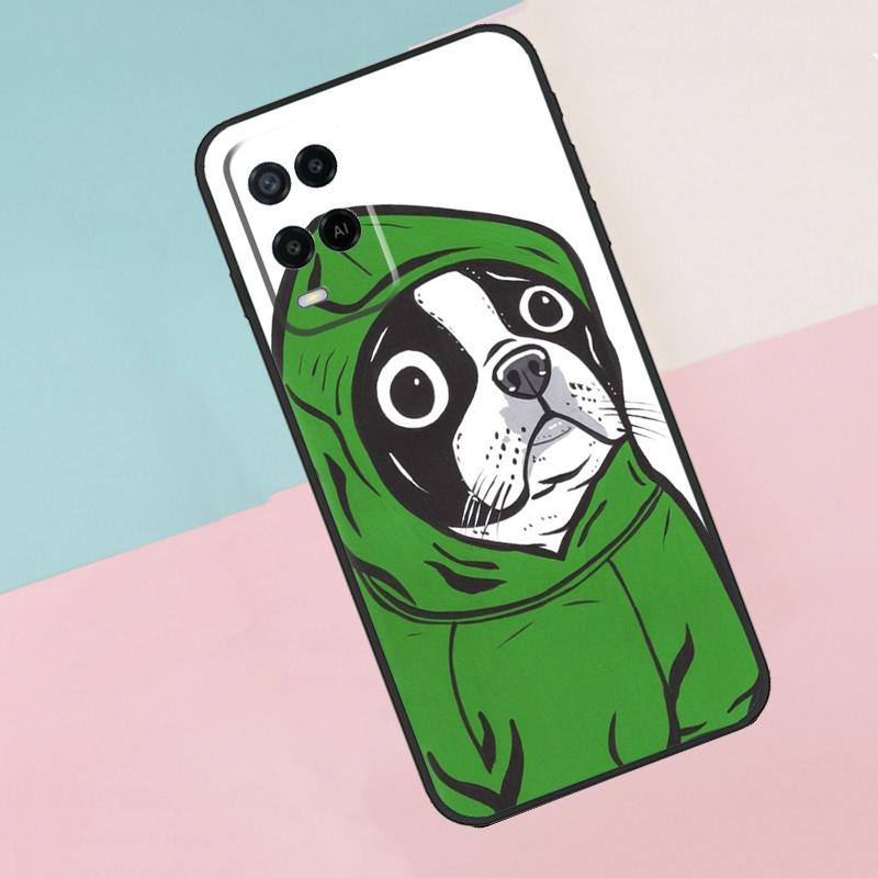 French Bulldog Art For Oppo A18 A38 A78 A98 A96 A58 A17 A77 A80 A40 A60 A16 A76 A74 A94 A54 A15 A57S Phone Case