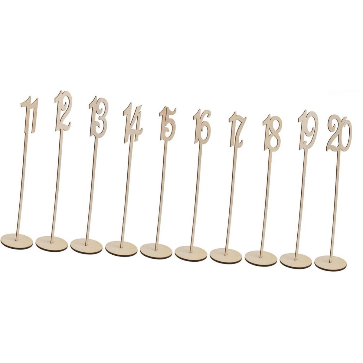 

10 шт. номеров мест с держателем деревянные номера столов для свадебных приемов подставки базовые номера столов для свадебной вечеринки кейтеринг 11-20 естественный