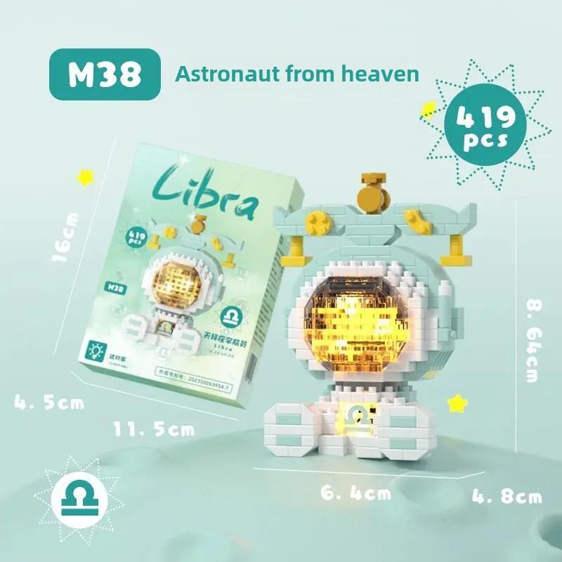 12 Zodiac Signs Assembled Building Blocks Small Particles Educational Toy Gifts