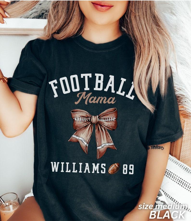 Fall Football Shirt Football Mom Tshirt Coquette Bow Shirt Girly Football Season Mom Gift