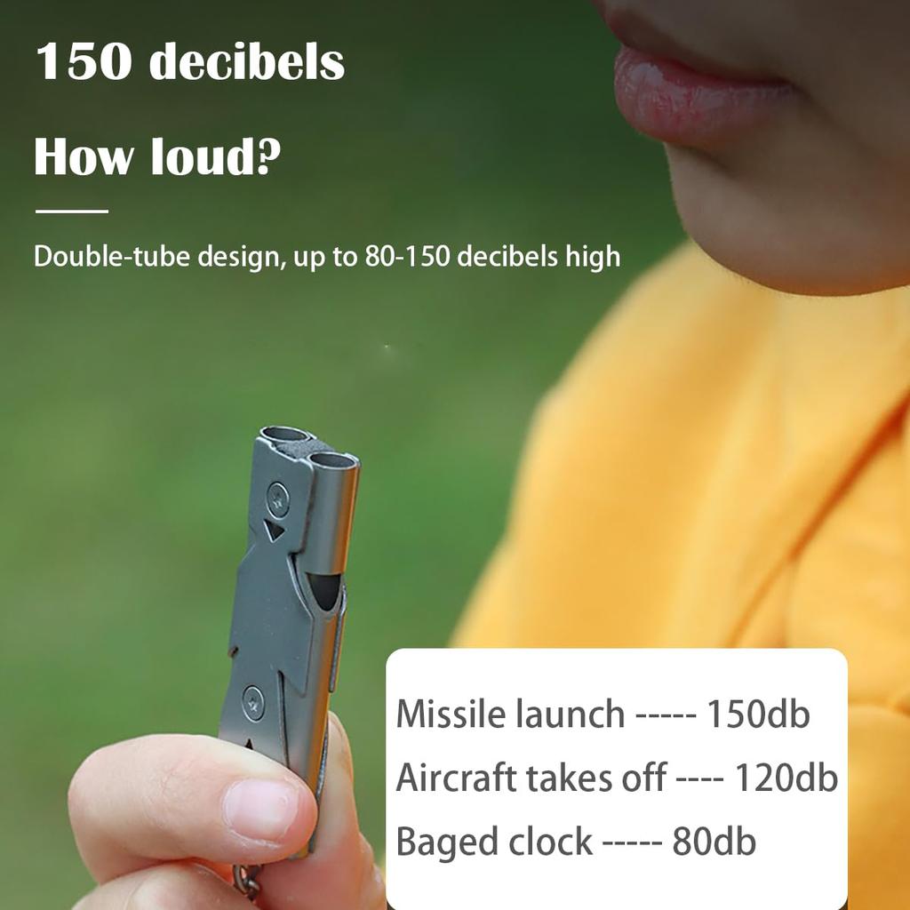 Survival Whistle, CTRICALVER High Decibel Safety Whistle with Strap, Keychain,