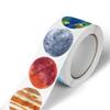 Colorful Solar System Planet Sticker Roll, 500 Pieces/Roll, 2.5 cm/1.0 Inch, for Space Knowledge Learning, Decorations, Gifts,