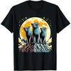 T-shirt Chat British Shorthair Hurlant à la Lune(1)
