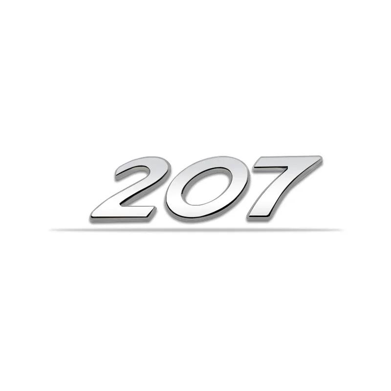Metal Car Body Side Emblem Number Sticker for Peugeot 206 207 208 301 307 308 408 508 Rear Trunk Badge Decals Accessories
